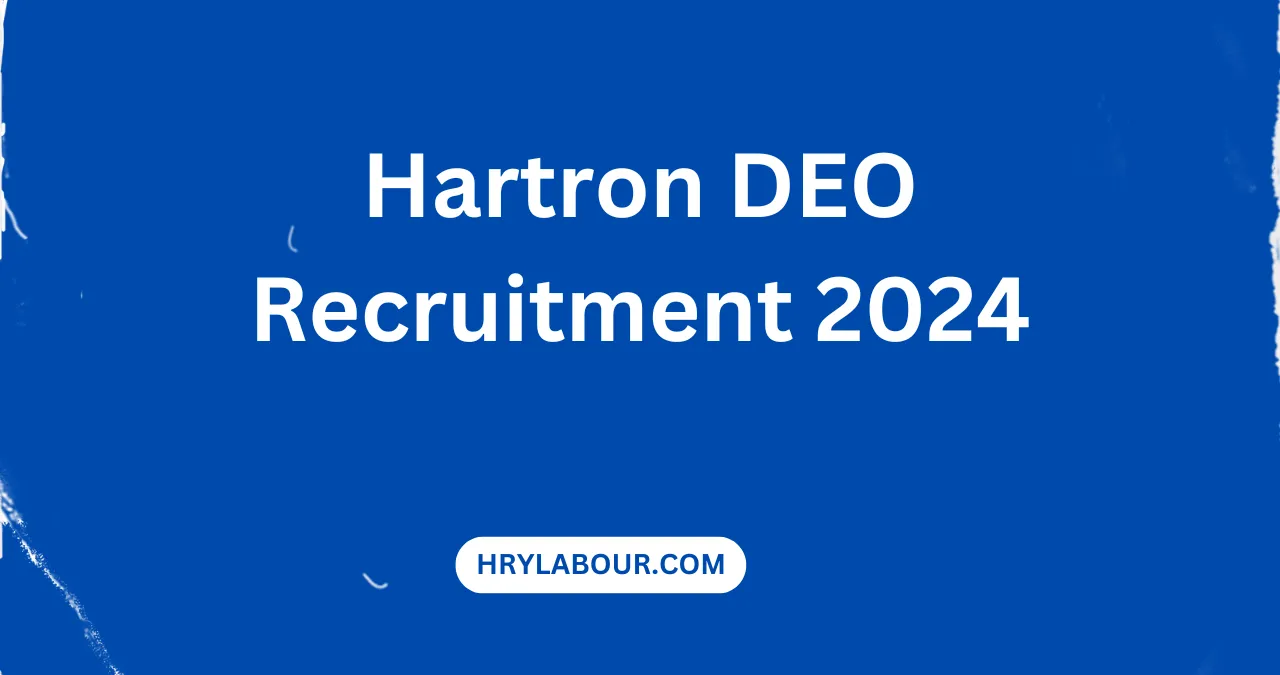 Hartron DEO Recruitment 2024