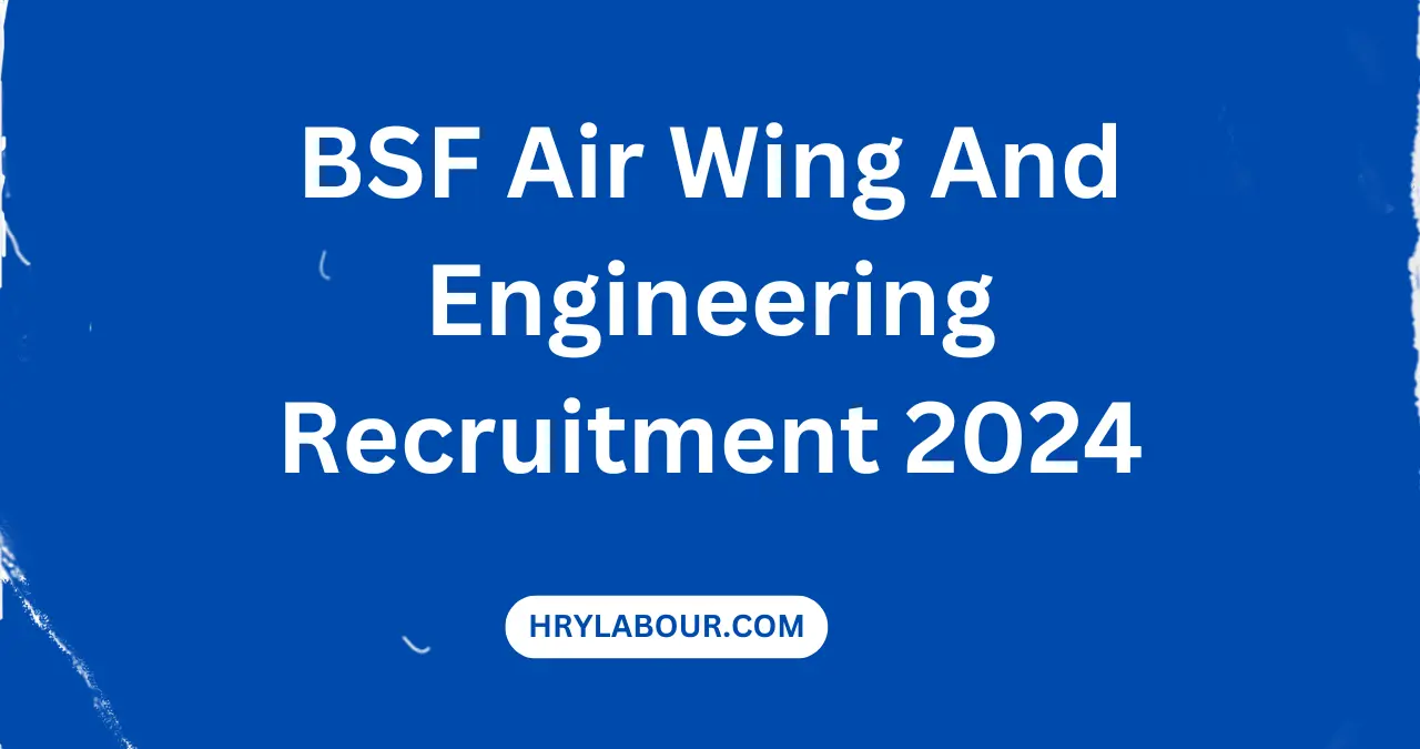 BSF Air Wing And Engineering Recruitment 2024