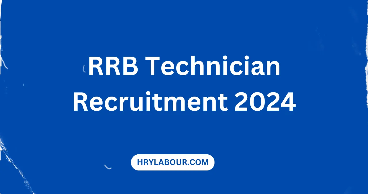 RRB Technician Recruitment 2024