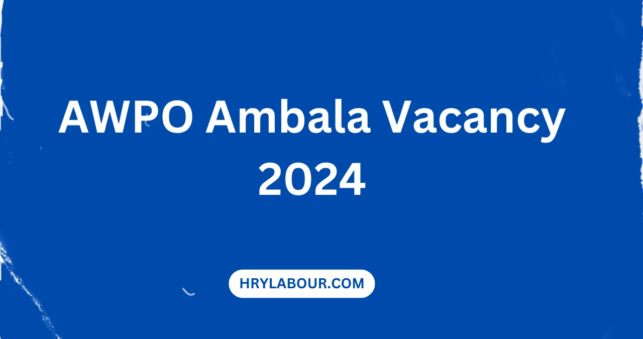 AWPO Ambala Vacancy 2024