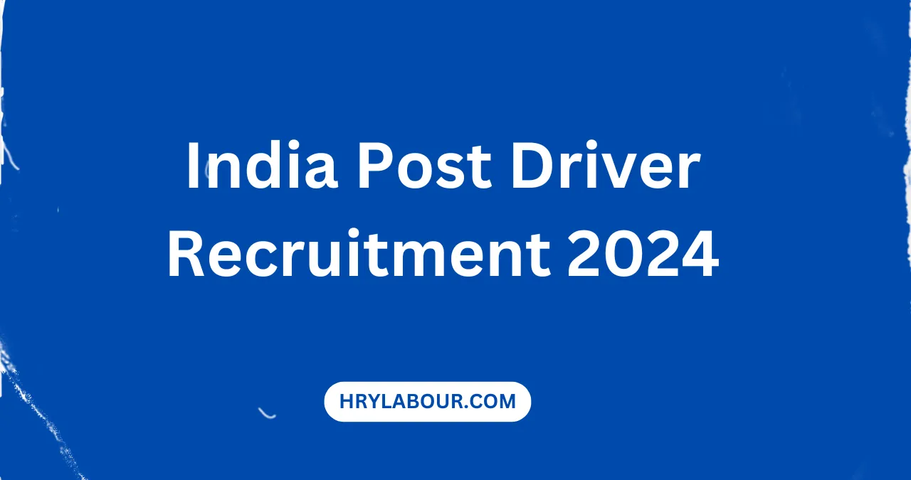 India Post Driver Recruitment 2024