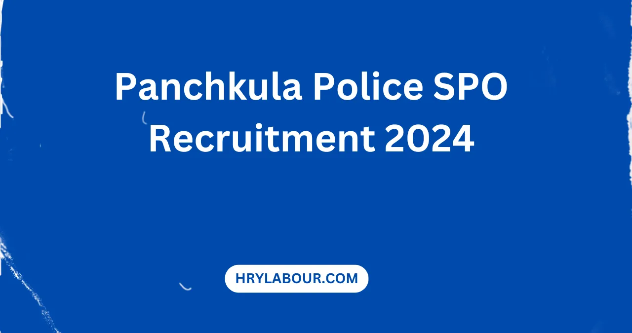 Panchkula Police SPO Recruitment 2024