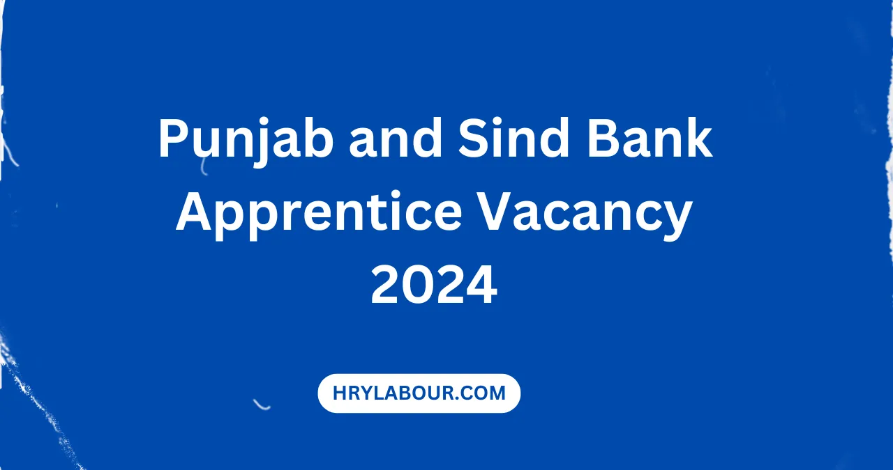 Punjab and Sind Bank Apprentice Vacancy 2024