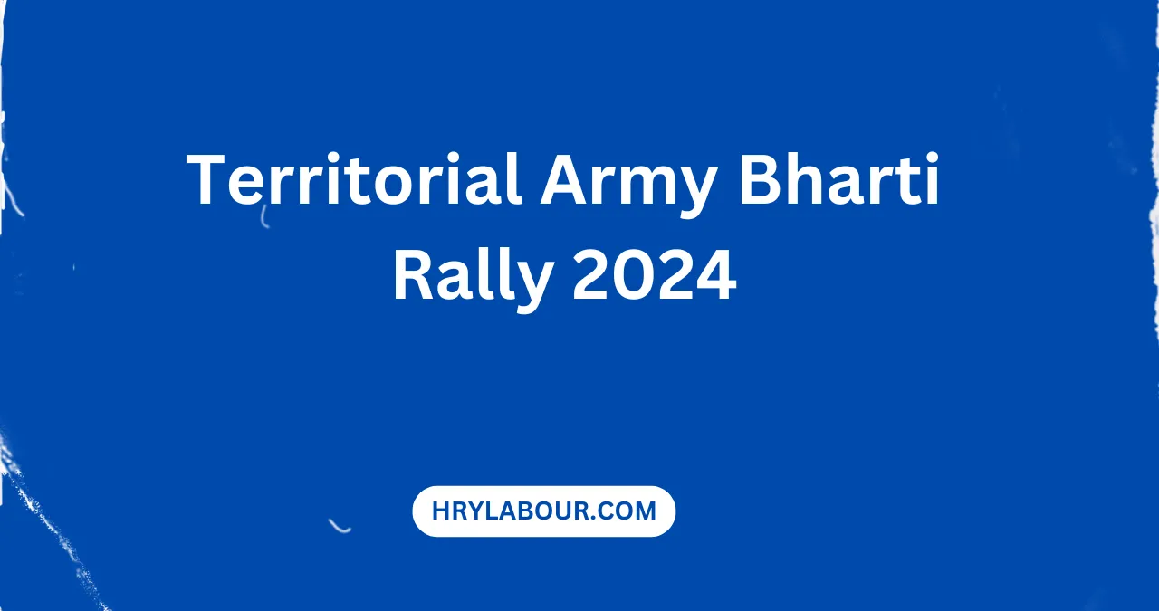 Territorial Army Bharti Rally 2024