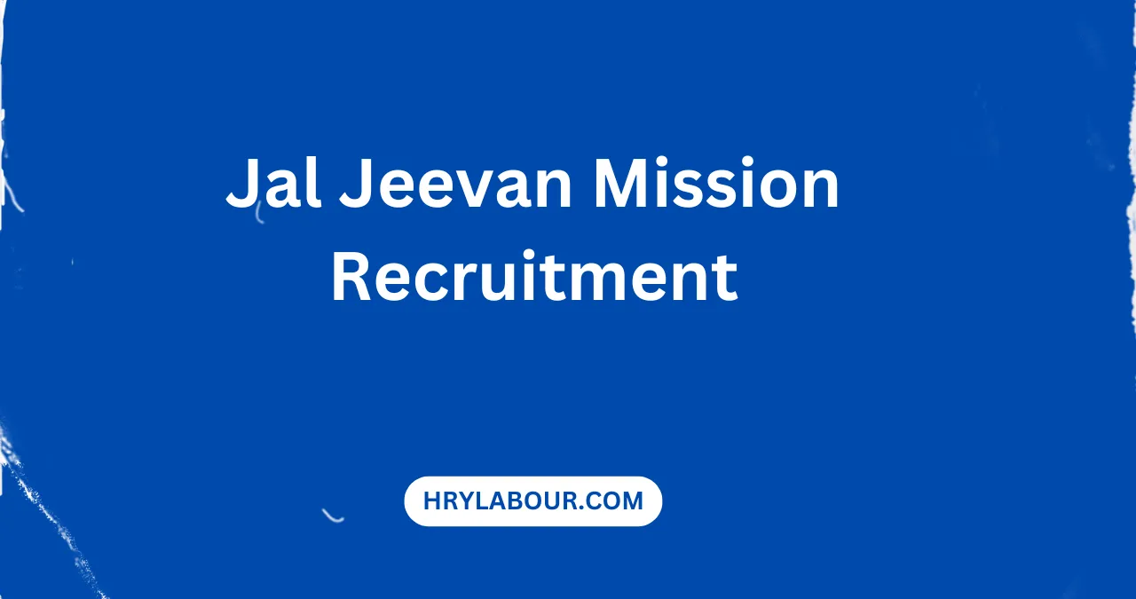 Jal Jeevan Mission Recruitment